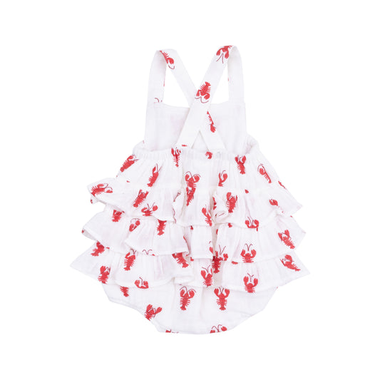 Lobster Ruffle Muslin Sunsuit