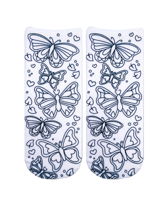 Butterfly Coloring Socks