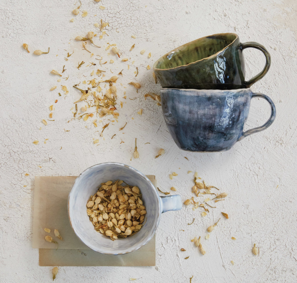 Stoneware Mug with Reactive Glaze 3 colors