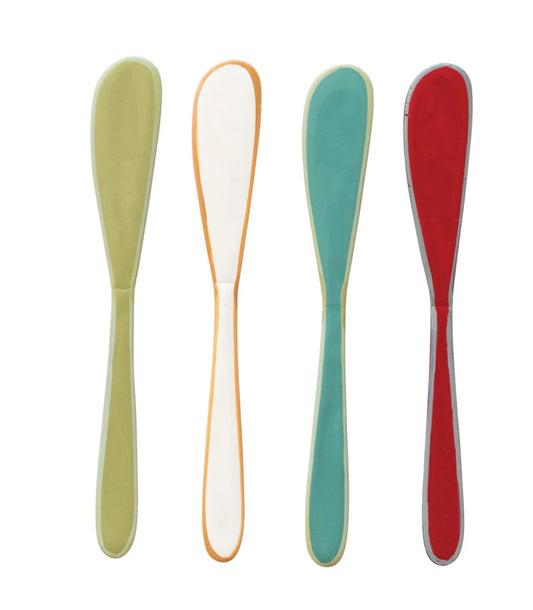 Enameled Stainless Steel Knives Set of 4