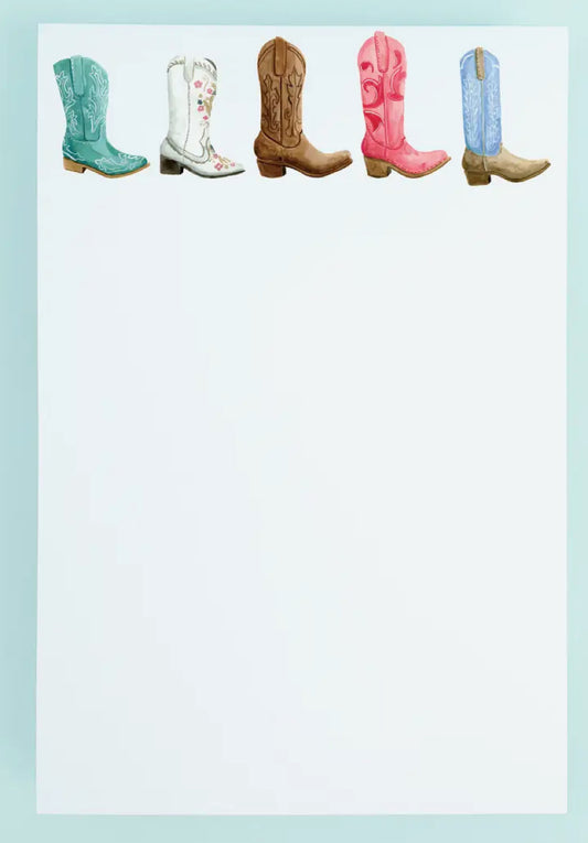 Colorful Cowboy Boots Notepad