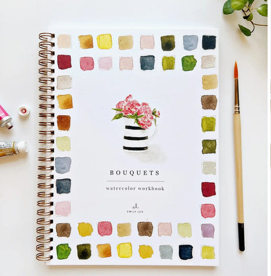 Bouquets Watercolor Workbook