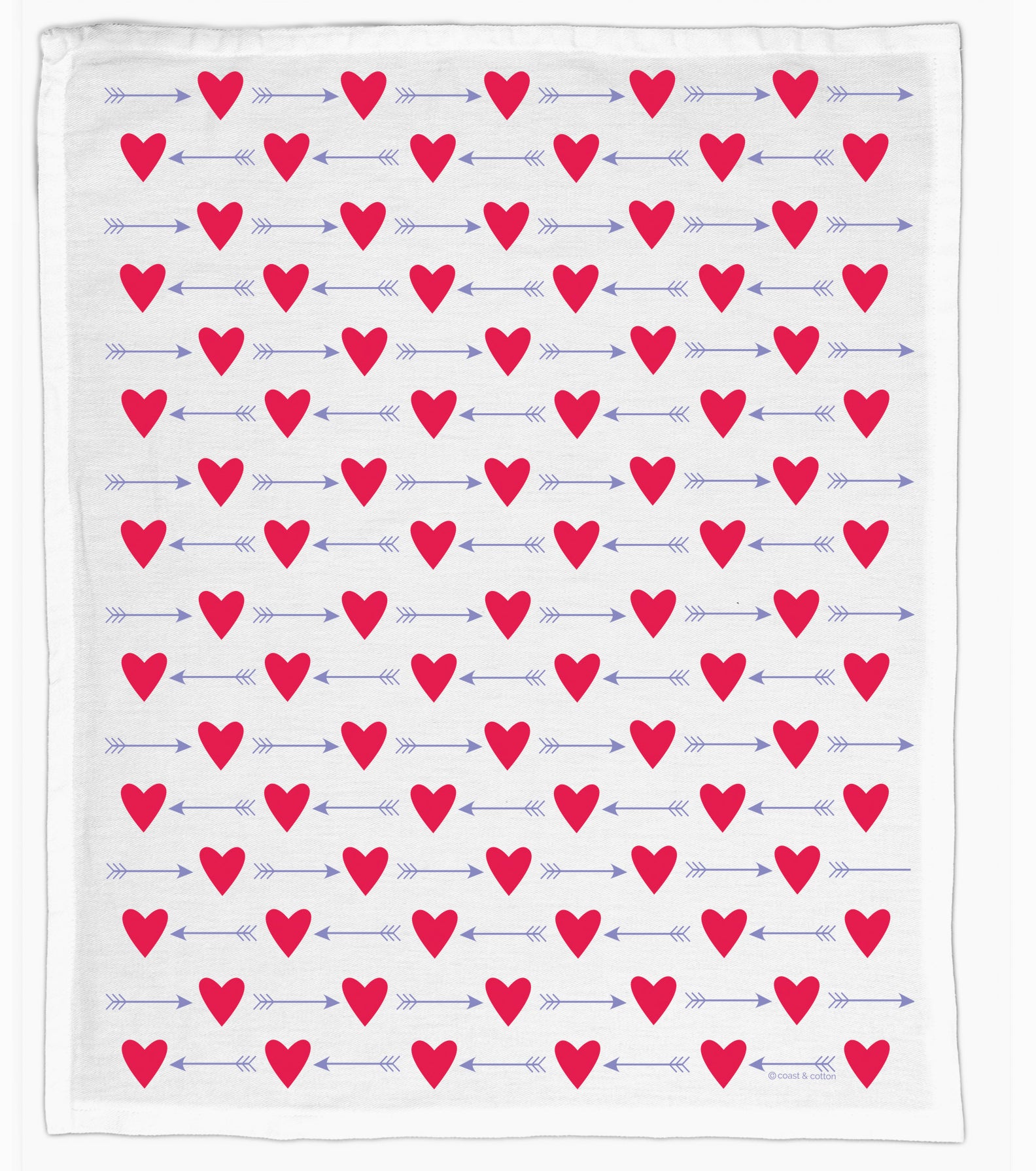 Hearts And Arrows Tea Towel