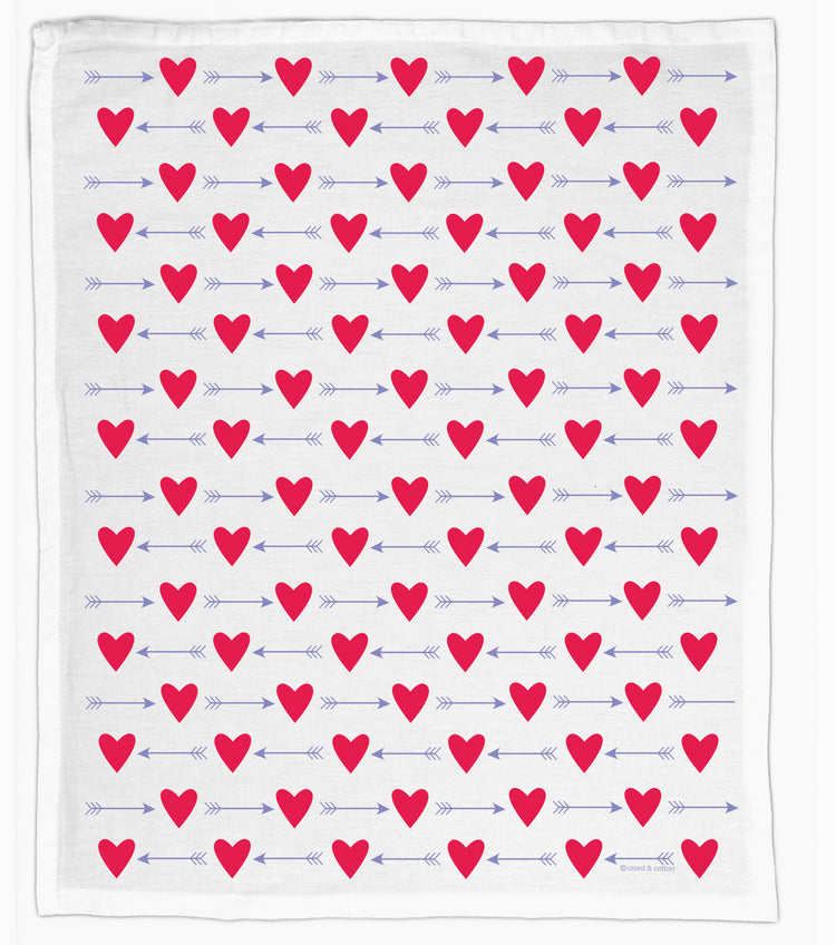 Hearts And Arrows Tea Towel