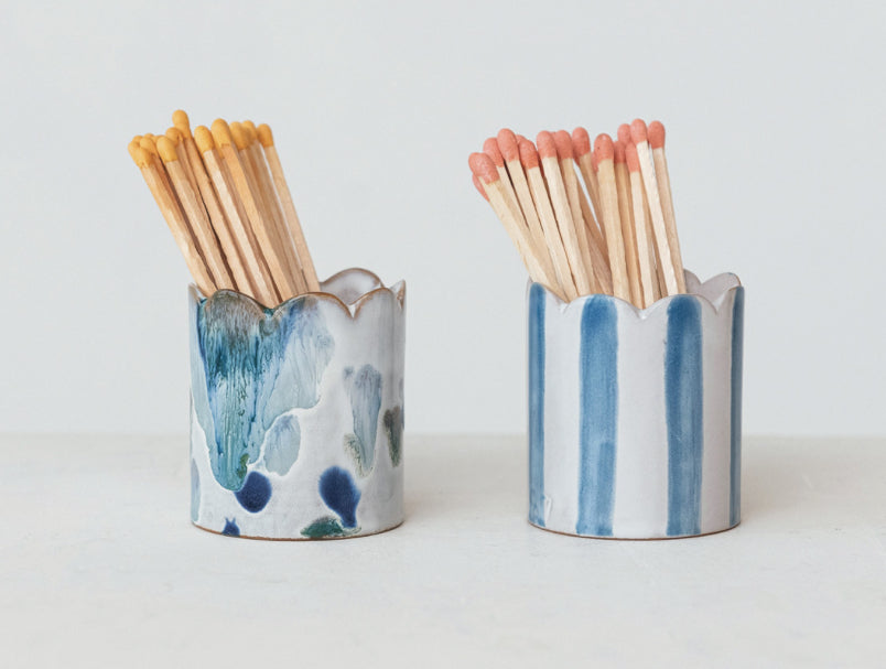 Stoneware Matchstick Holder 2 Styles