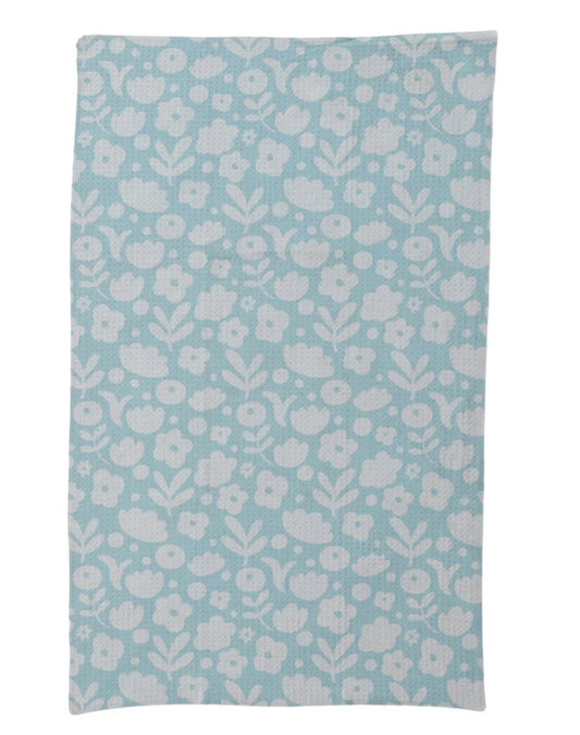 Recycled Microfiber Towel Floral Pattern