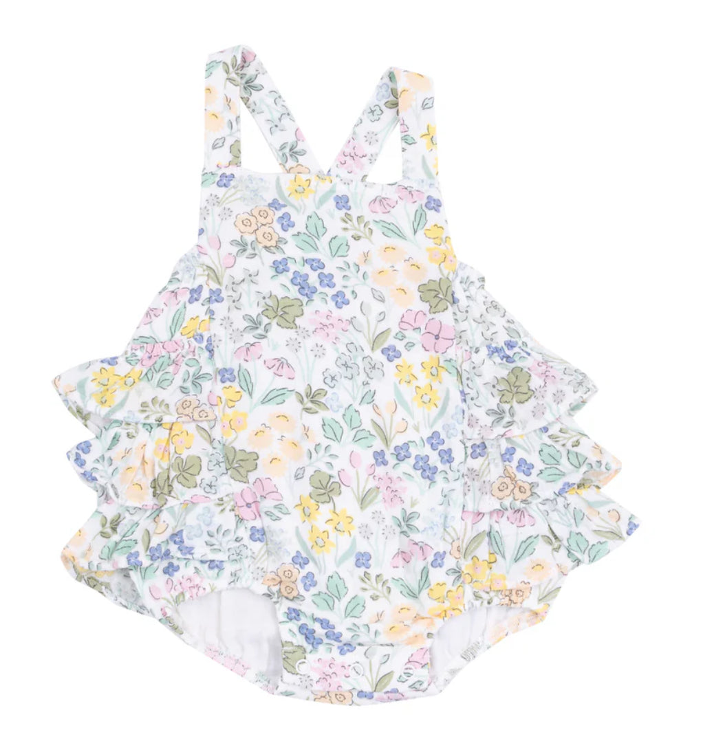 Samantha Floral Ruffle Sunsuit