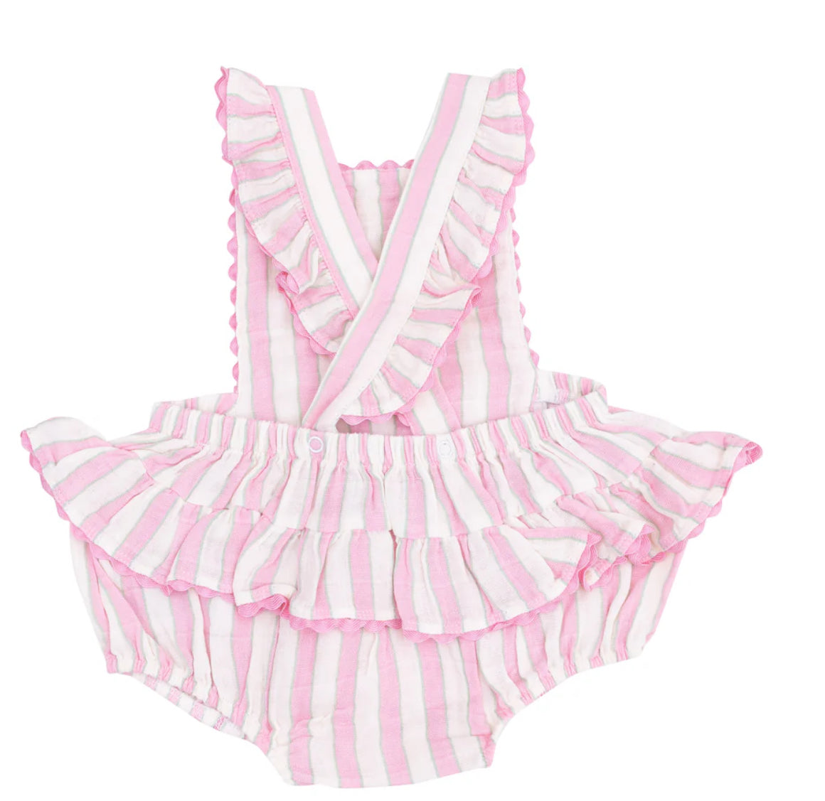 Candy Stripe Ric-Rac Ruffle Sunsuit