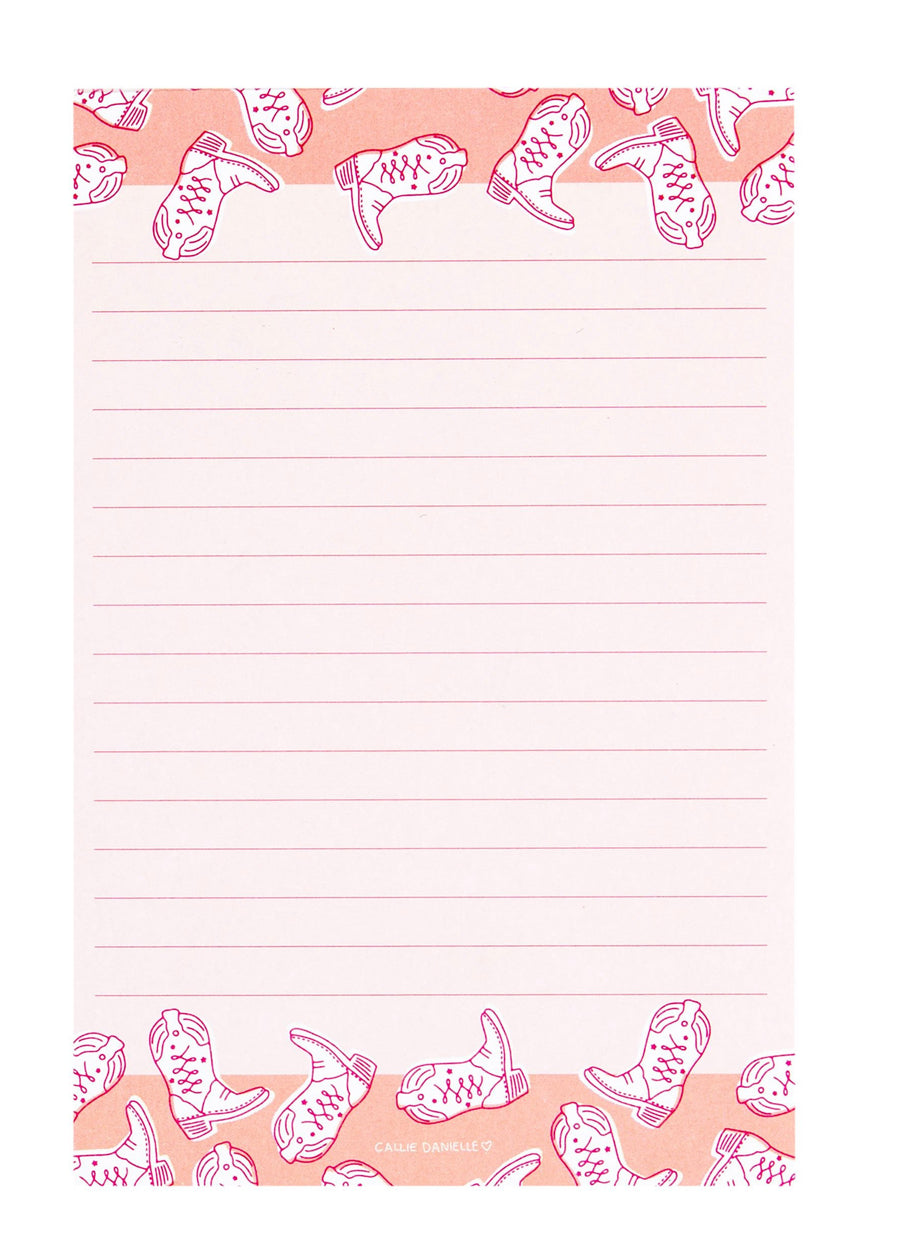 Cowgirl Boots Notepad