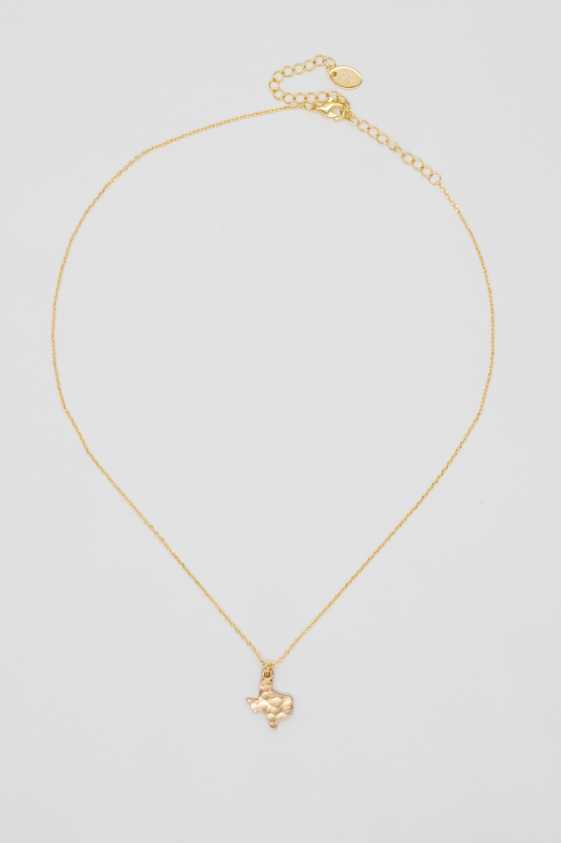 Texas Mini Hammered Gold Necklace